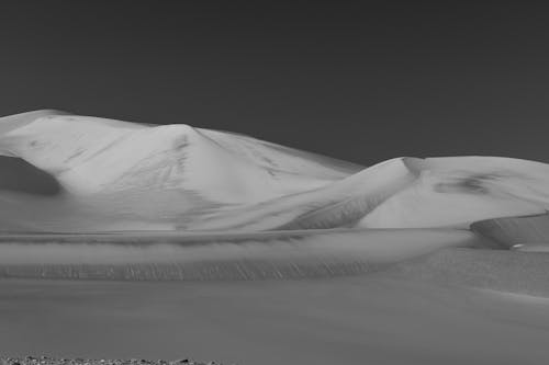 Barren Desert Hills in Black and White
