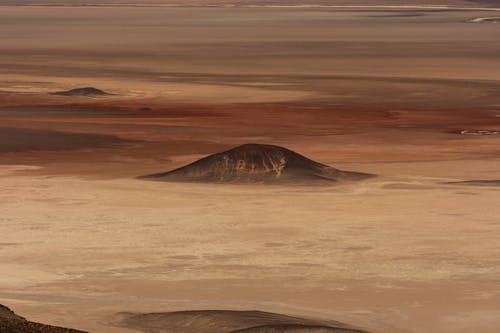 Hill on Barren Desert in Argentina