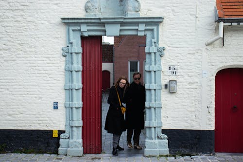 Woman and Man in Doorway