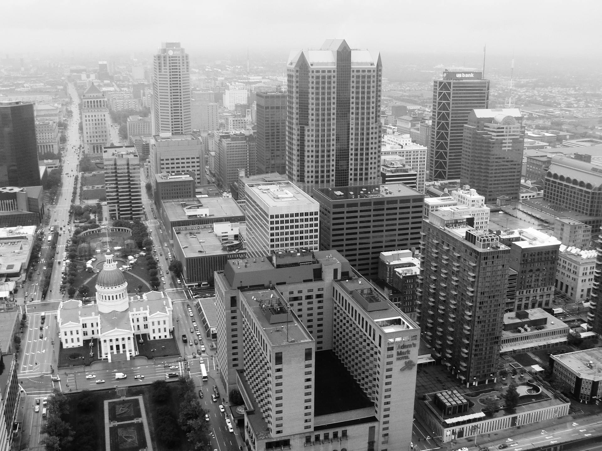 Cityscape of St Louis in USA