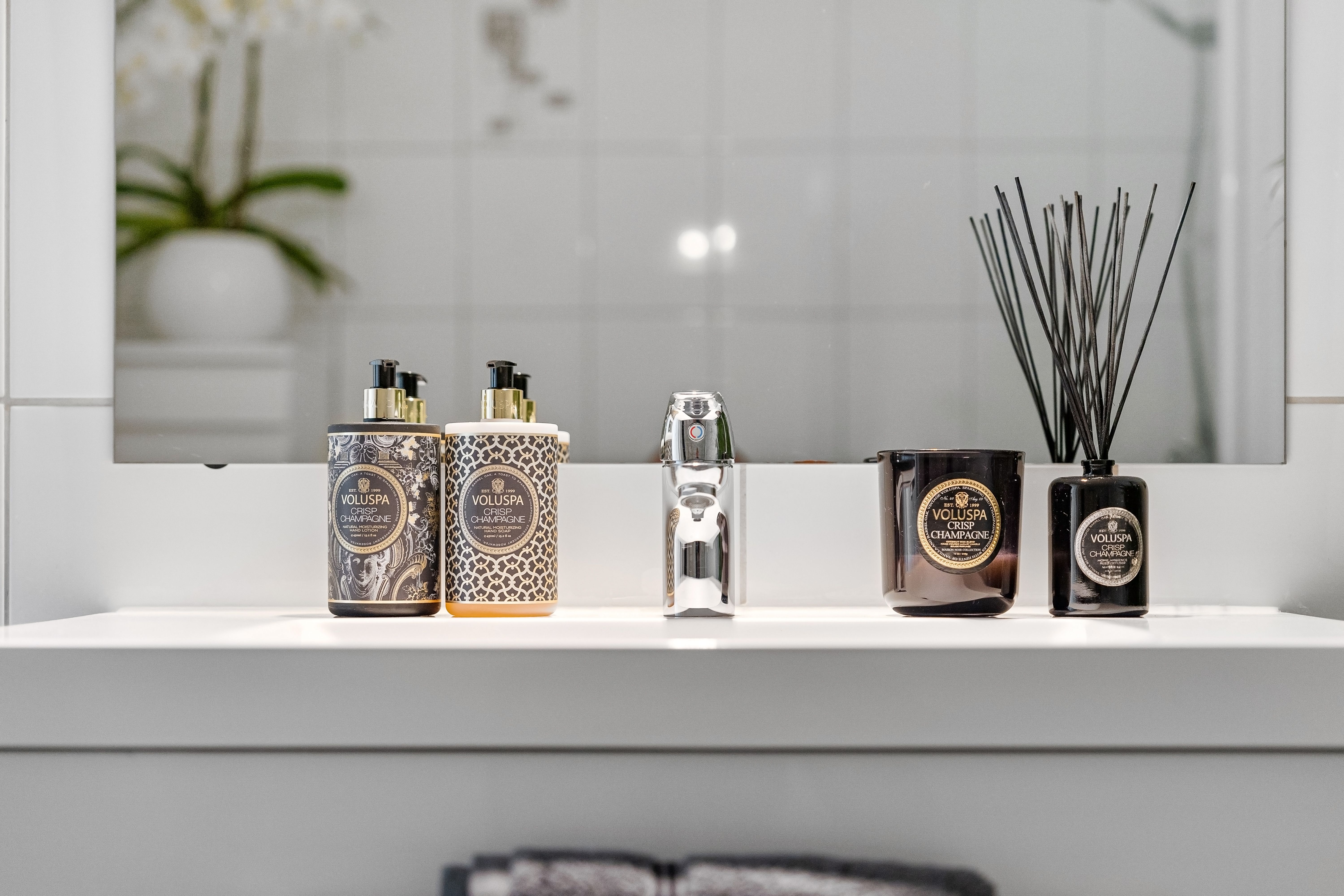Luxe zeepdispenser en handzeep set