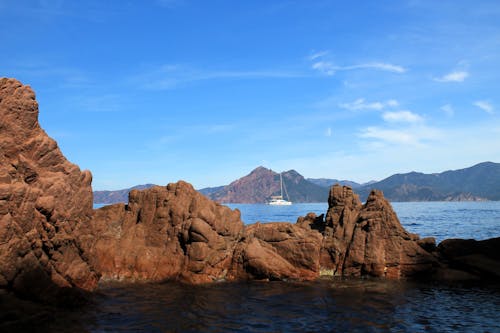 Barren Rocks on Sea Shore