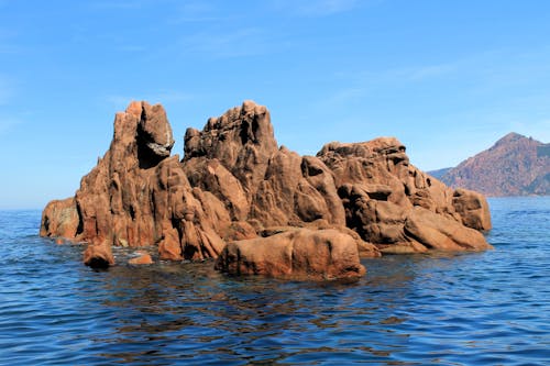 Barren Rocks Island on Sea Shore