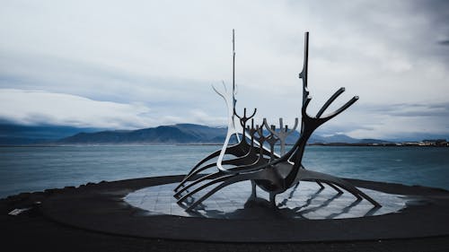 Sun Voyager Sculpture on Shore in Reykjavik