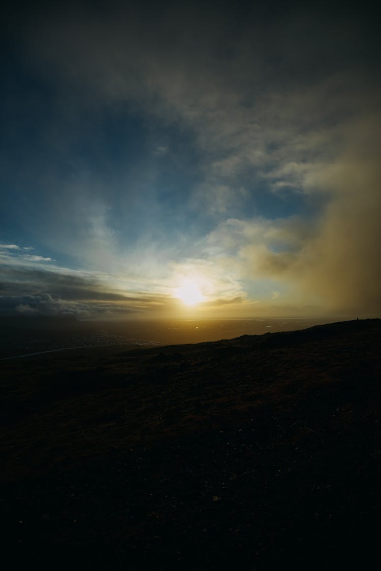 Sunset Sun In Countryside