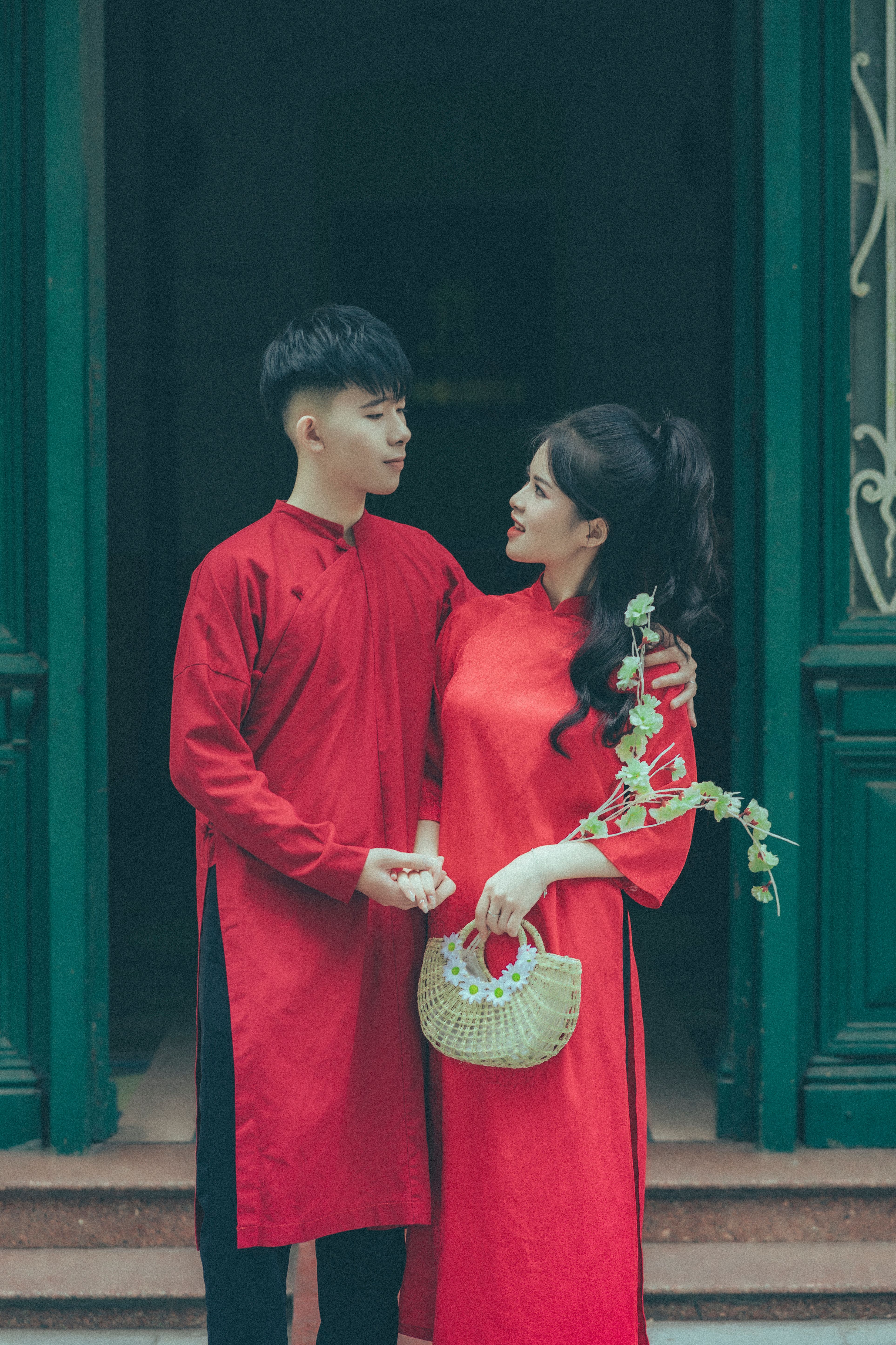 Couple in Traditional Clothing · Free Stock Photo