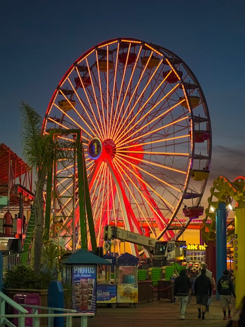 Ferris Wheel in Pacific Park in Santa Monica in California