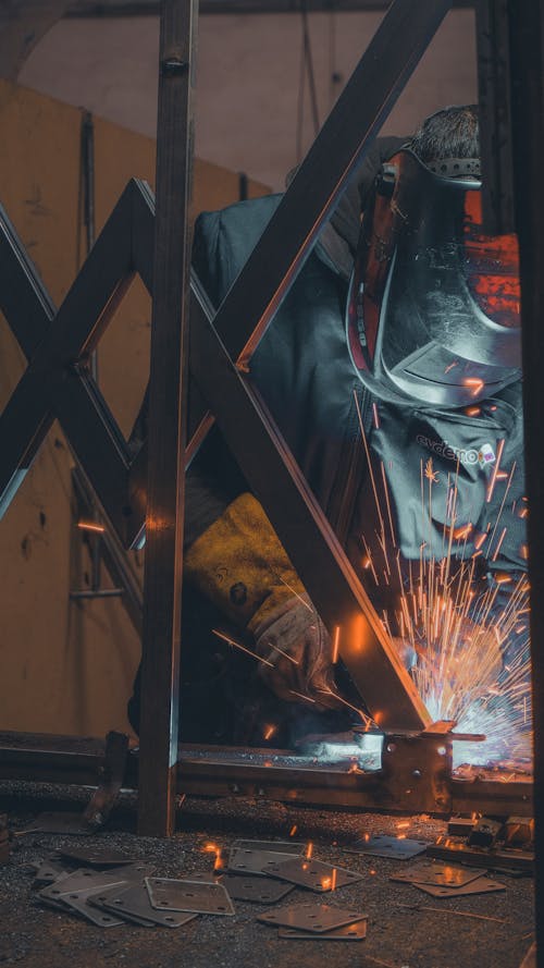 Welder Working in Mask