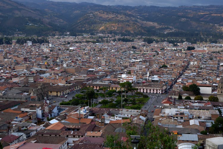 Cityscape Of Cajamarca In Peru