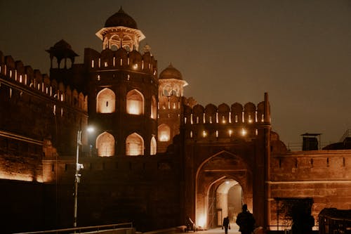 New Red Fort in New Delhi at Night