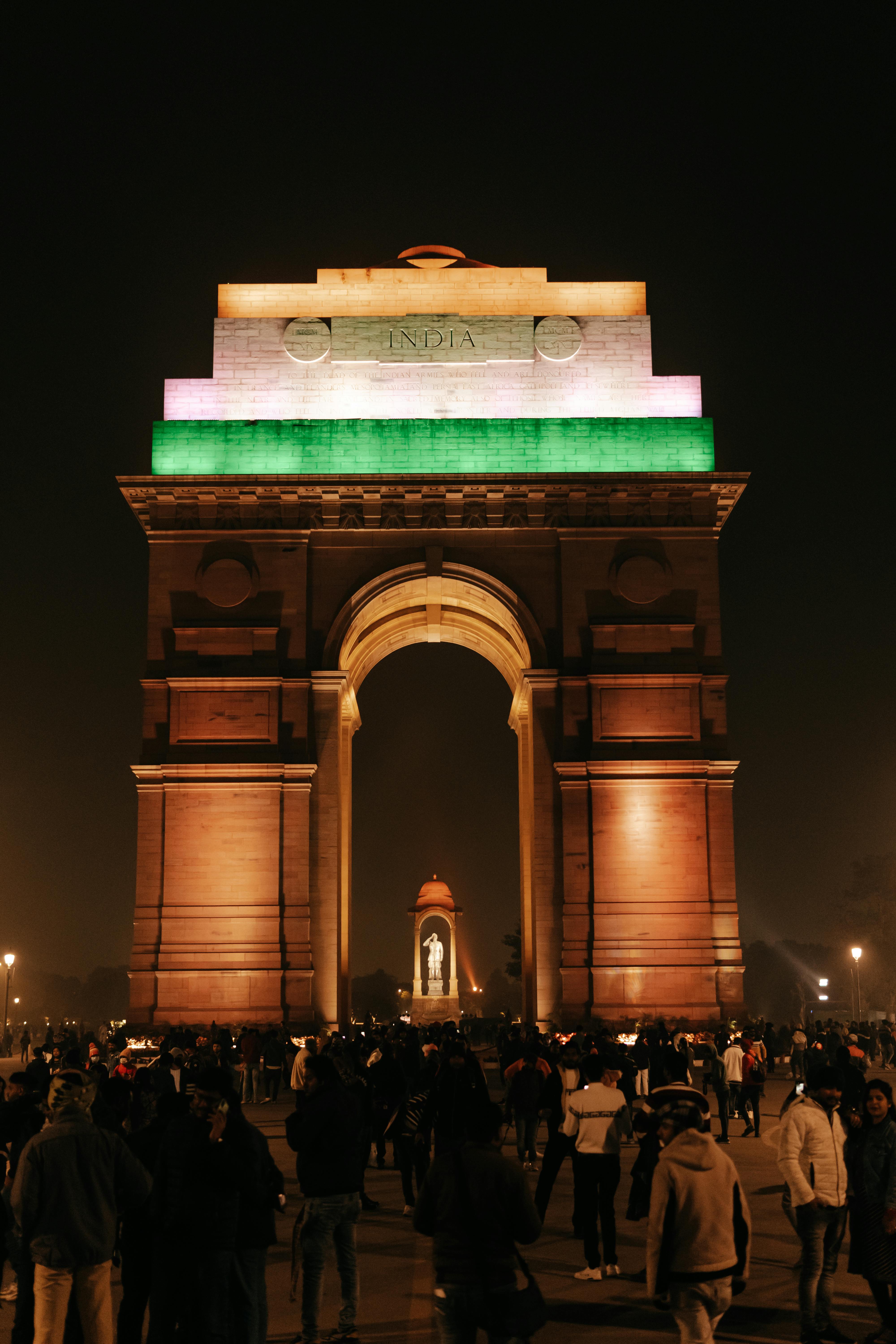India Gate at Night · Free Stock Photo