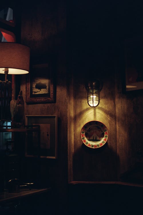 Vintage Lamp on Wall