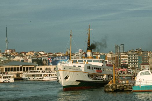 Ferry Moored in Istanbul
