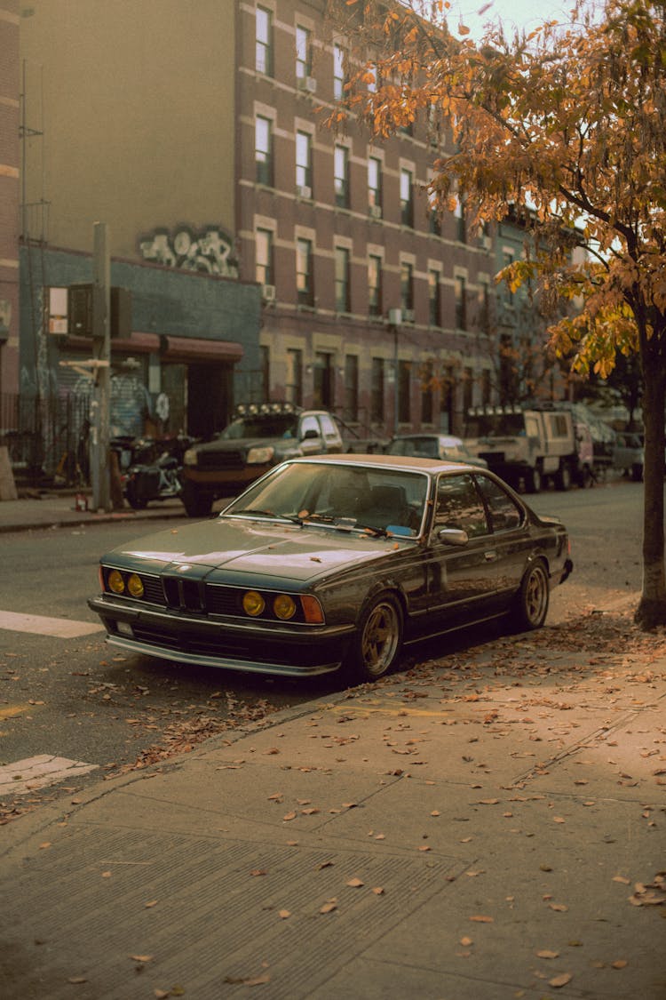 Vintage BMW 6 Series On Street