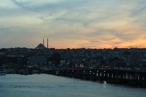 Skyline of Istanbul at Sunset