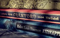 Blue and Red Labeled Book
