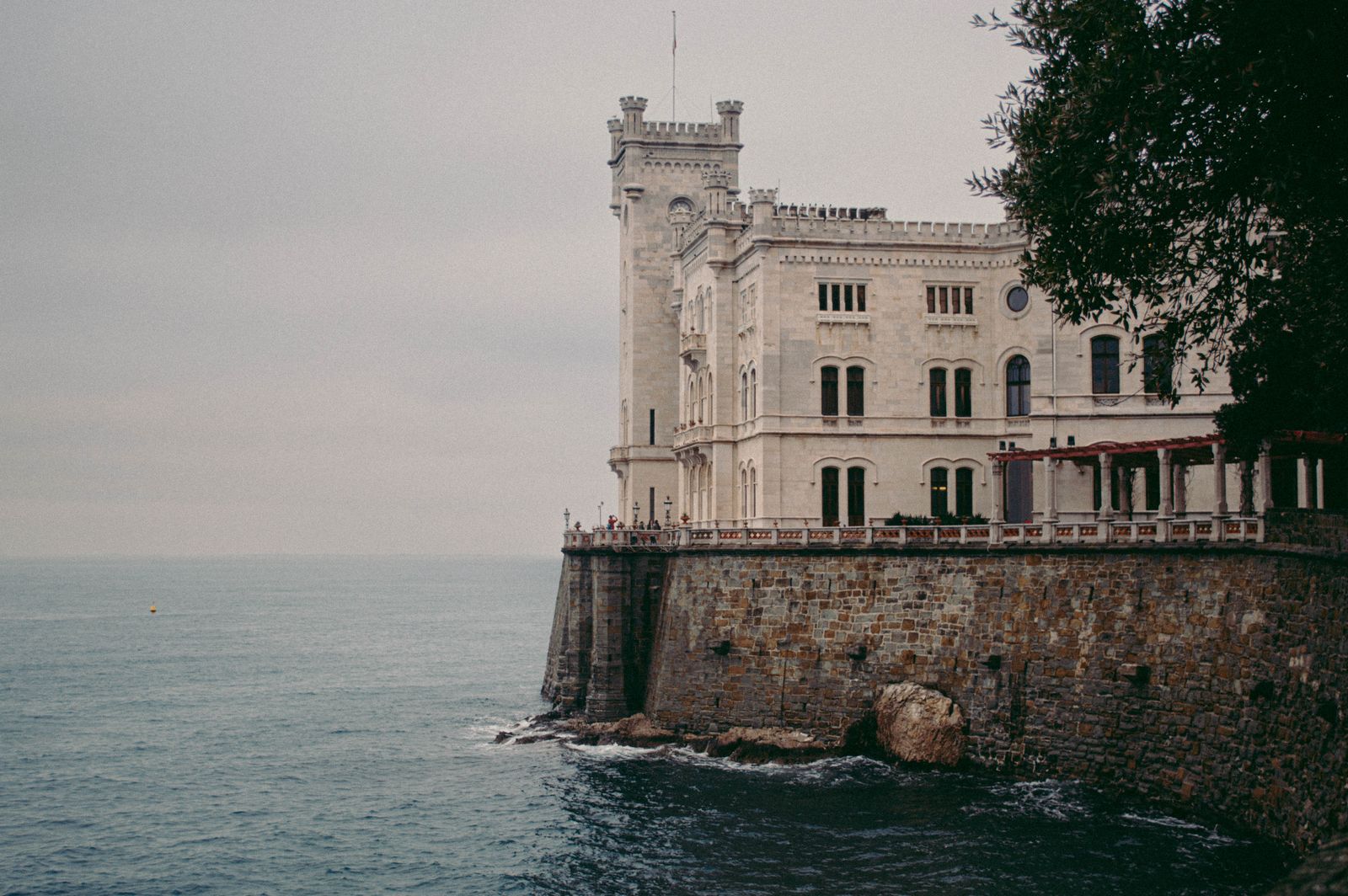 Miramare Castle on the Adriatic coast in Trieste