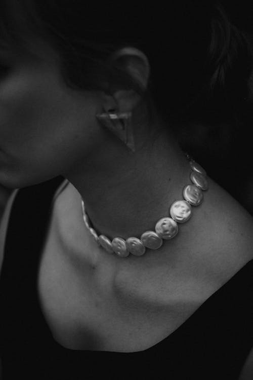 Elegant Woman Wearing Necklace