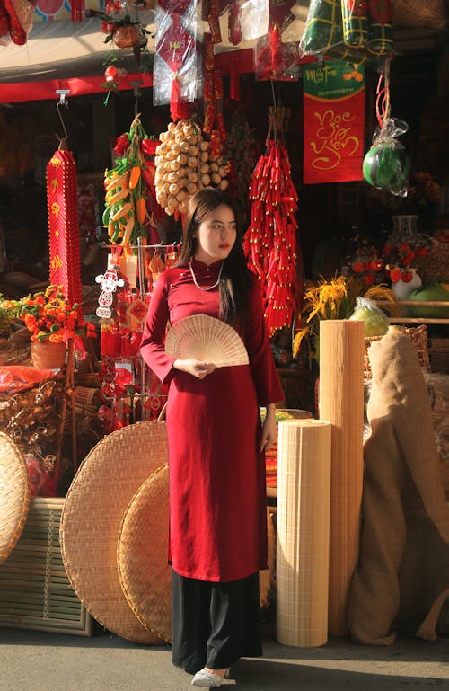 アジアの女性, タウン, バザールの無料の写真素材