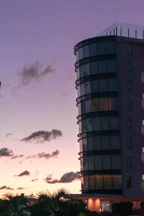 Hotel Building Under Purple Sky