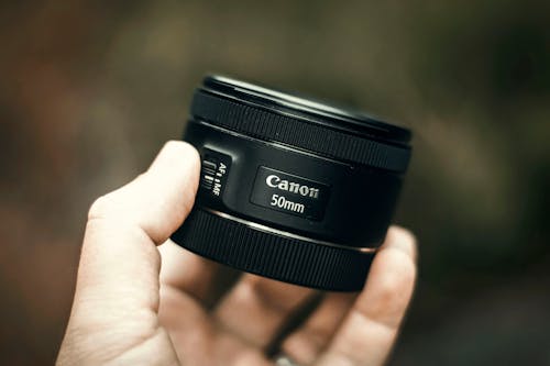 Hand Holding Camera Lens