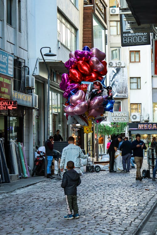 Foto stok gratis balon, bangunan, bazar