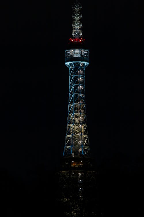 Illuminated Tower in Prague 