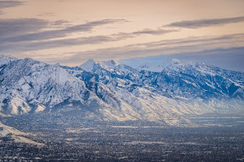 Snow in Mountains and Valley