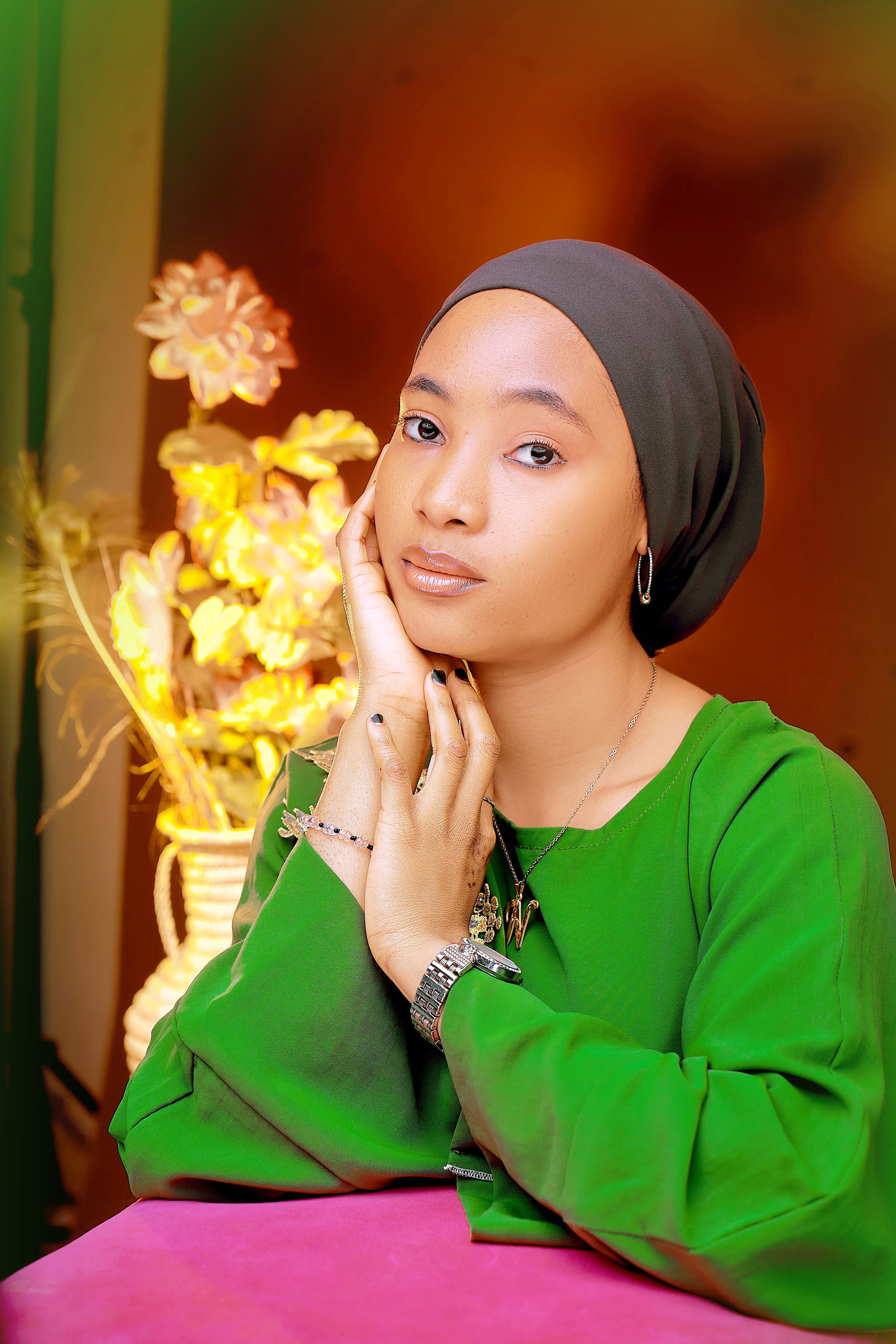 Portrait of Woman in Headscarf · Free Stock Photo