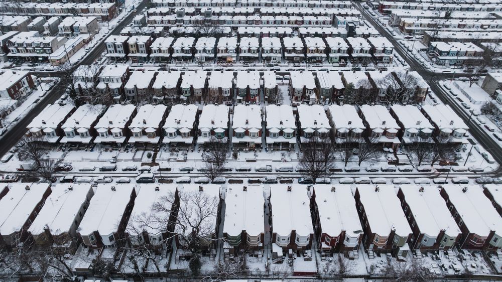 Homes along a residential street in Philadelphia