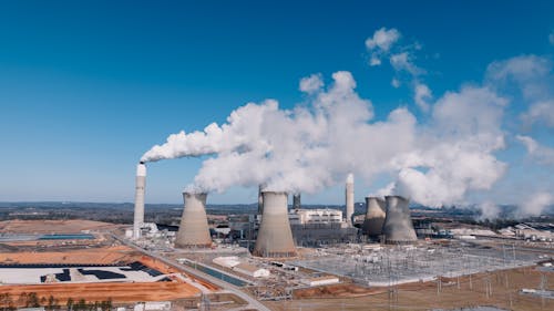 Immagine gratuita di camini, distretti industriali, edifici