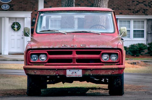 Red, Vintage GMC Car