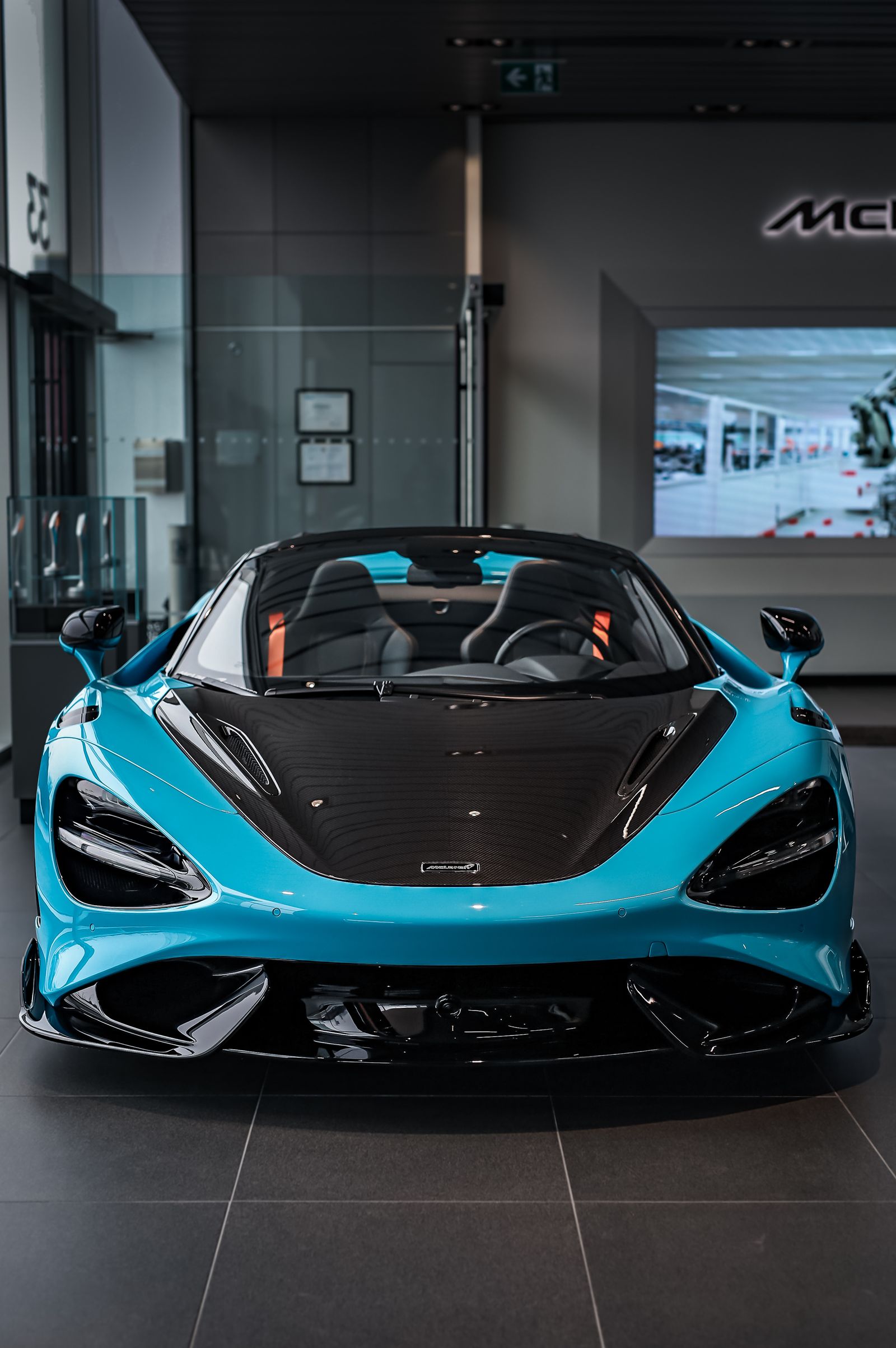 McLaren 765LT Showroom 4K wallpaper