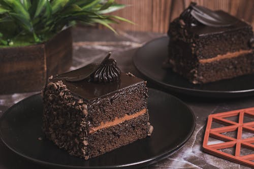 Slices of Chocolate Cakes