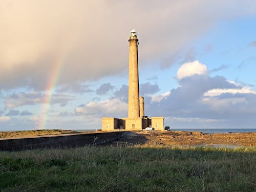 Gatteville Lighthouse on Coast in France