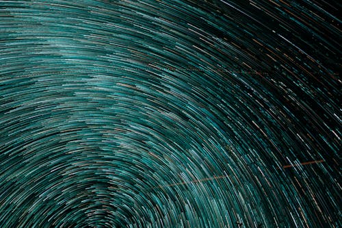 Abstract Pattern of Swirling Turquoise Lines
