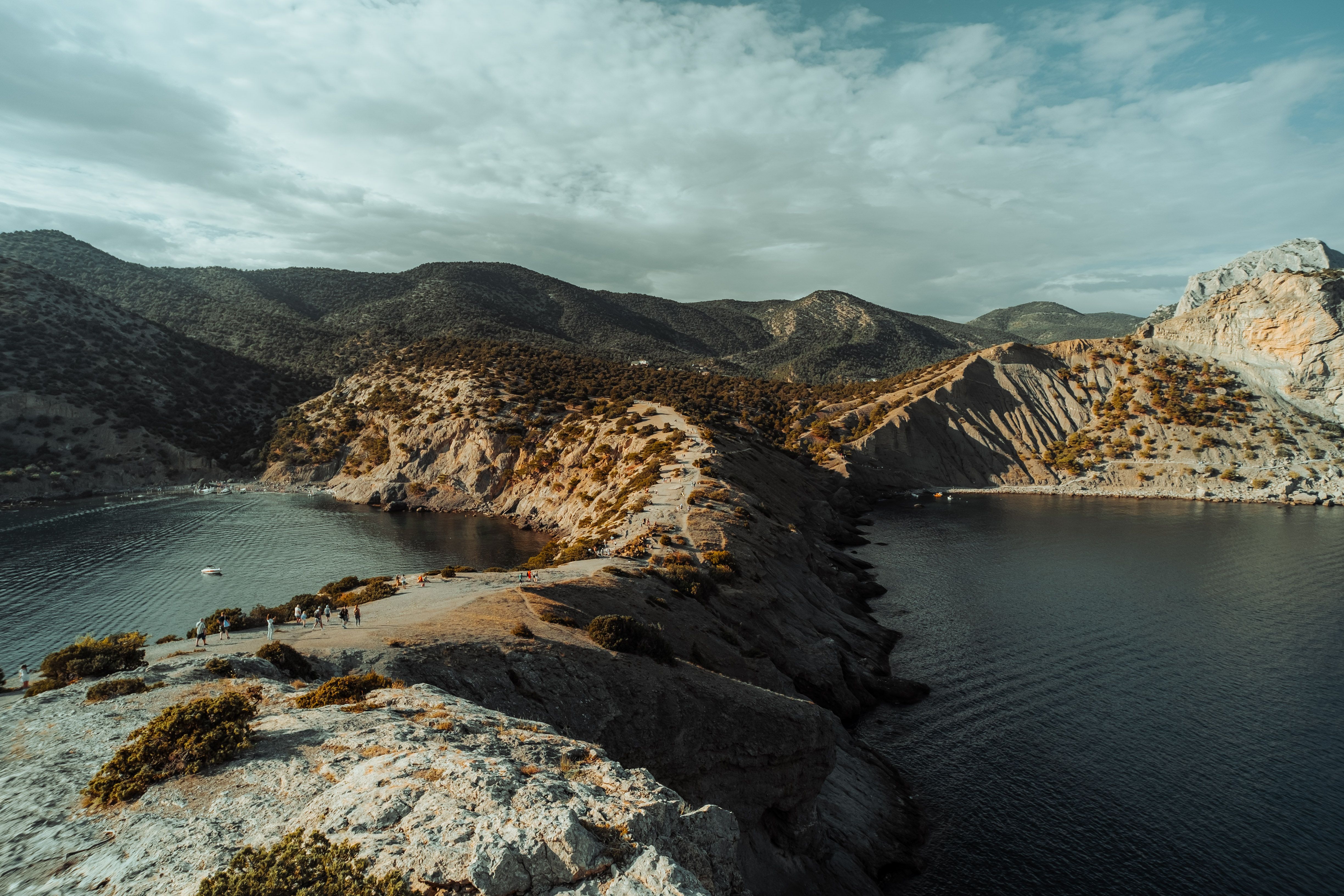 Scenic Panorama of a Rocky Seashore, Crimea, Ukraine · Free Stock Photo