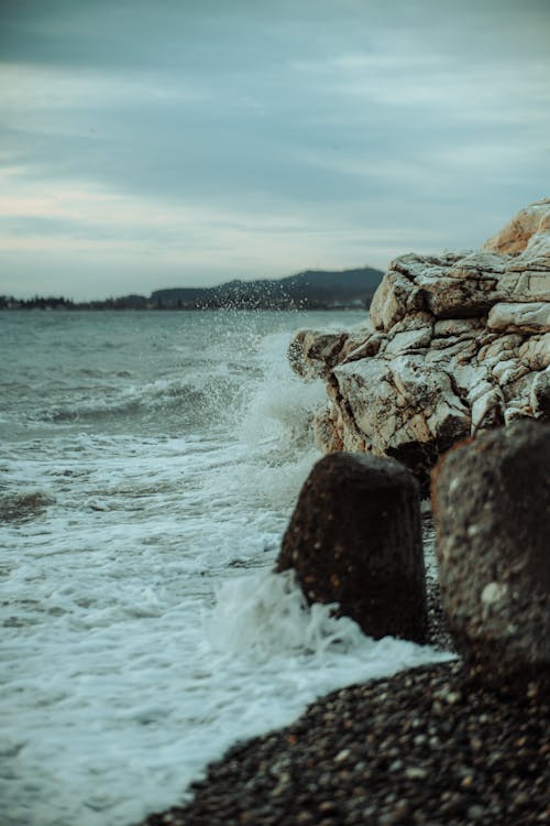 Cliff Rocks on Sea Shore