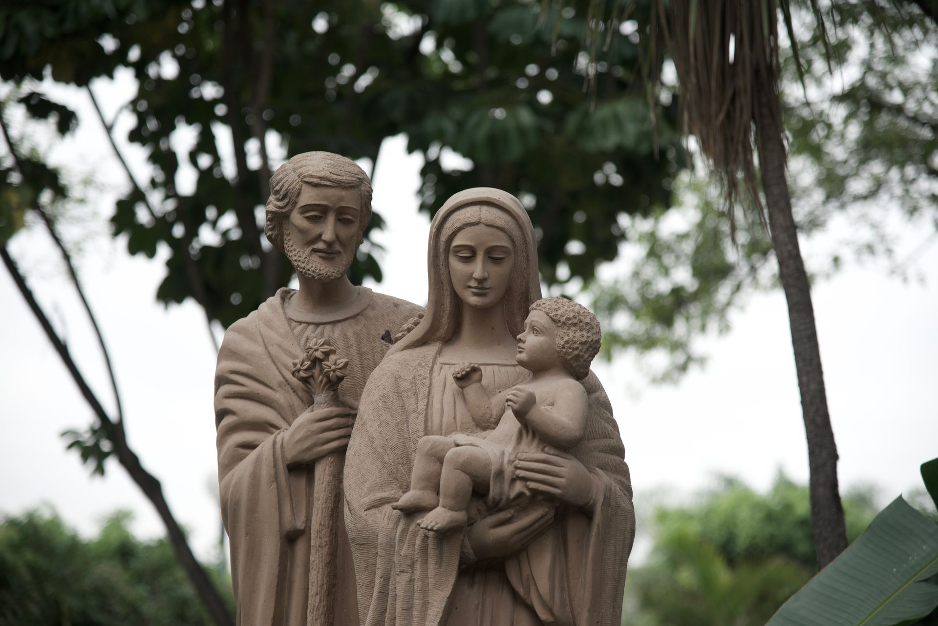 Statue of Virgin Mary, Saint Joseph and Baby Jesus