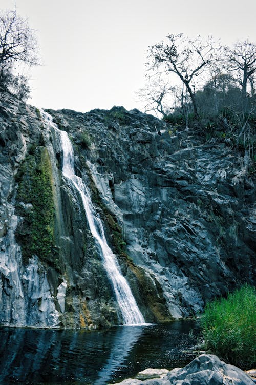 Waterfall Among Rocks 