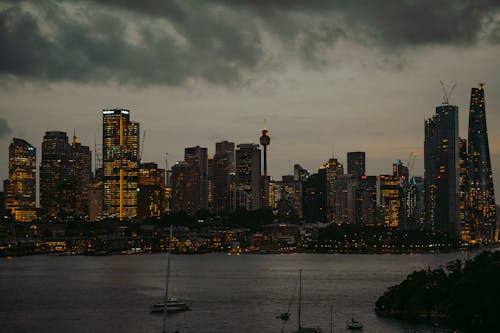 Silhouette of Sydney at Night 