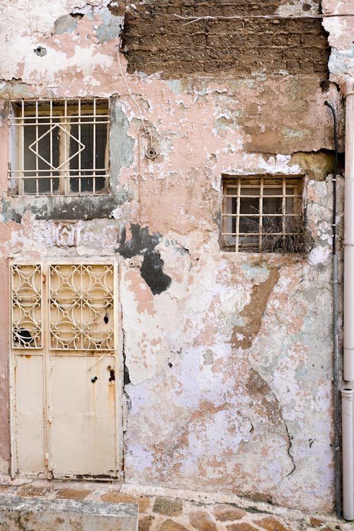 Windows on a Wall in Abandoned District