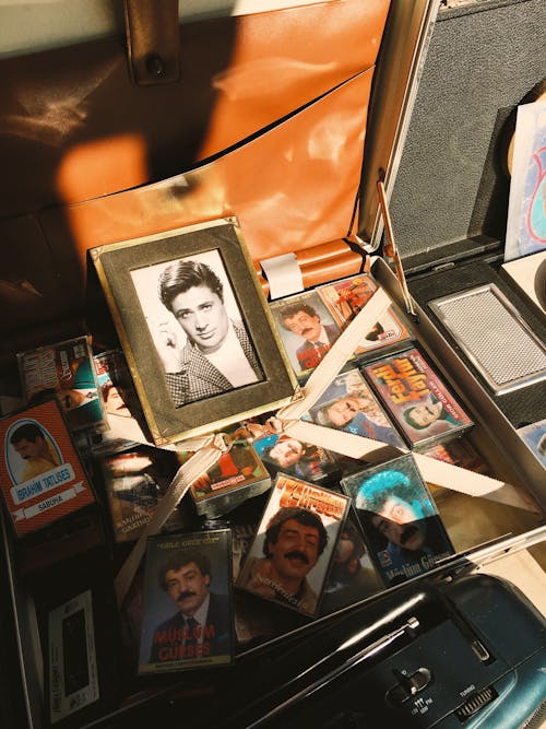 Vintage Picture and Music Albums in Suitcase