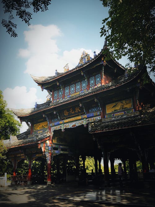 Ornamented Building of Buddhist Temple