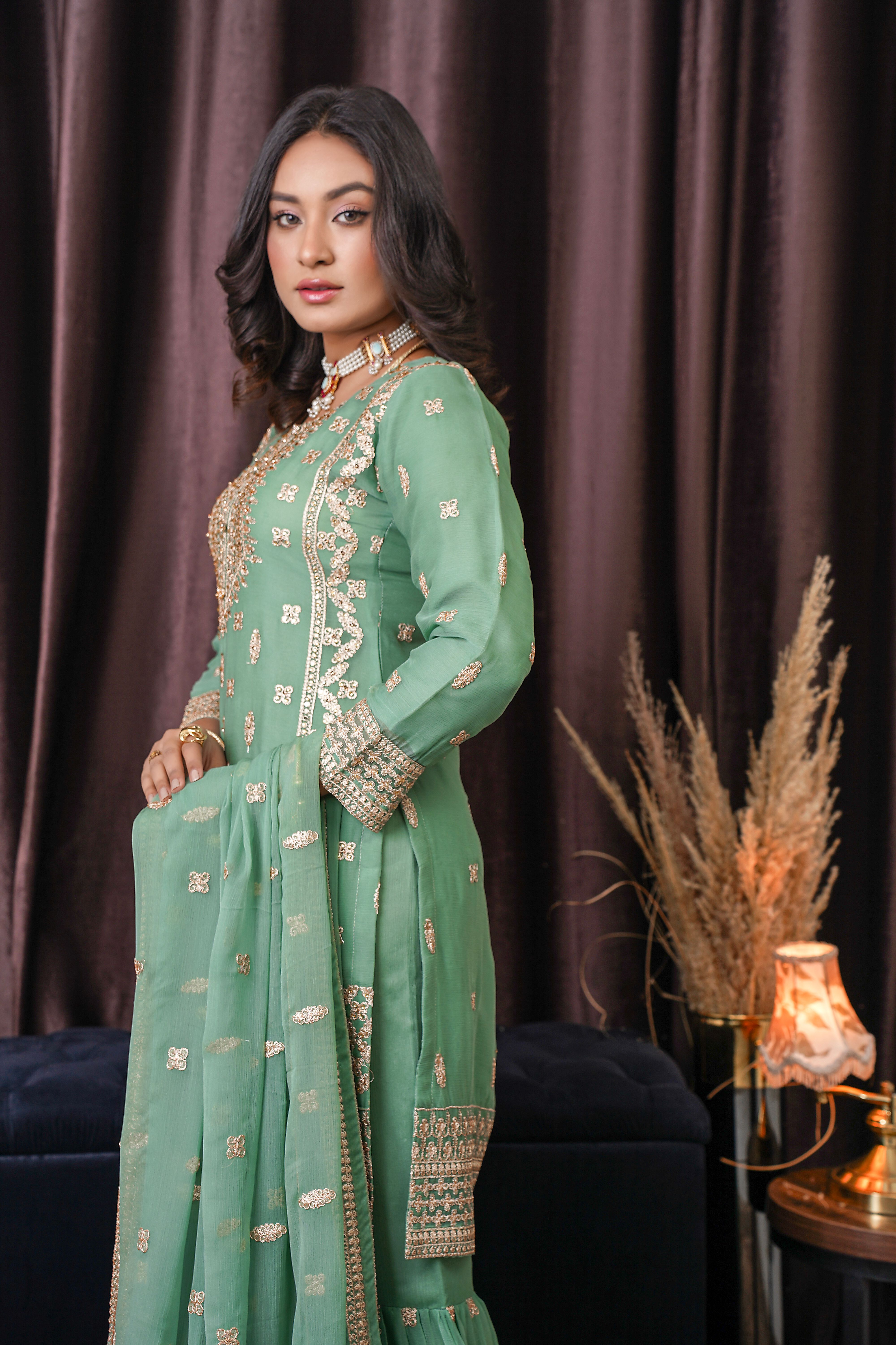 Elegant boutique salwar suit with rich embroidery - Dhruv Collection