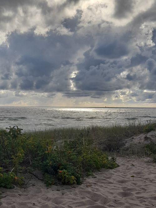 Free stock photo of baltic sea, beach, clouds Stock Photo