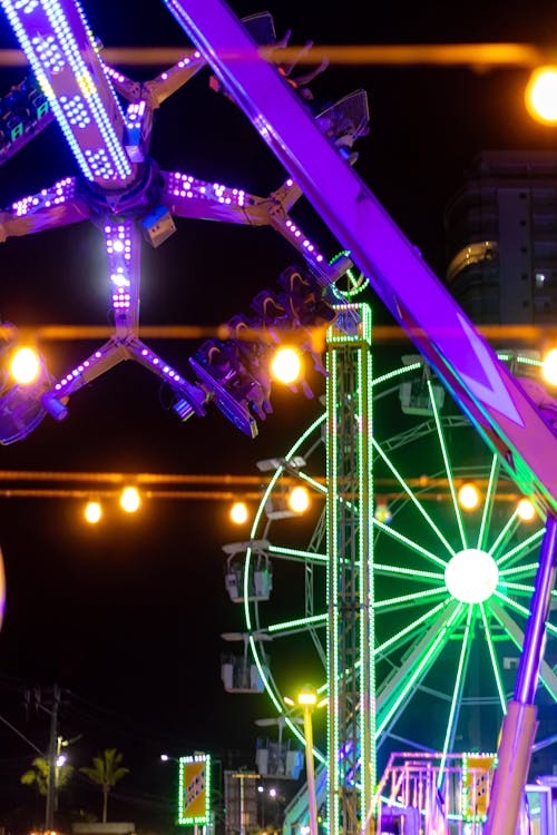 Immagine gratuita di carnevale, illuminato, luna park