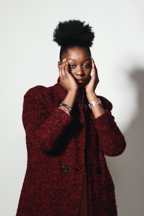 Woman Wearing Red Coat