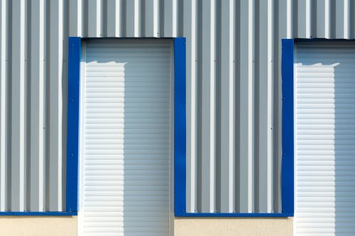 Doors on Sheet Metal Wall