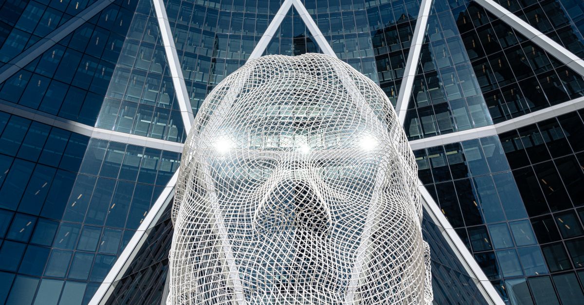 Biw Building Face Statue by The Bow Building in Calgary · Free Stock Photo